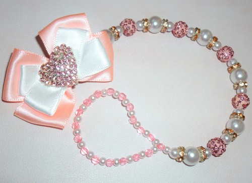 Pink white shamballa diamante - white,