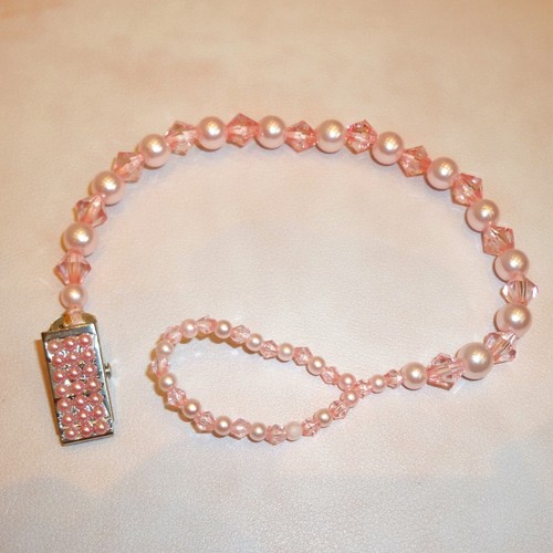 Simple pink pearl diamante - pink,