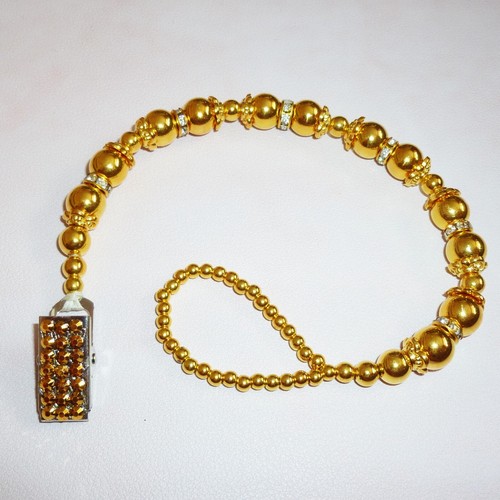 Gold metallic diamante crystal - metallic,
